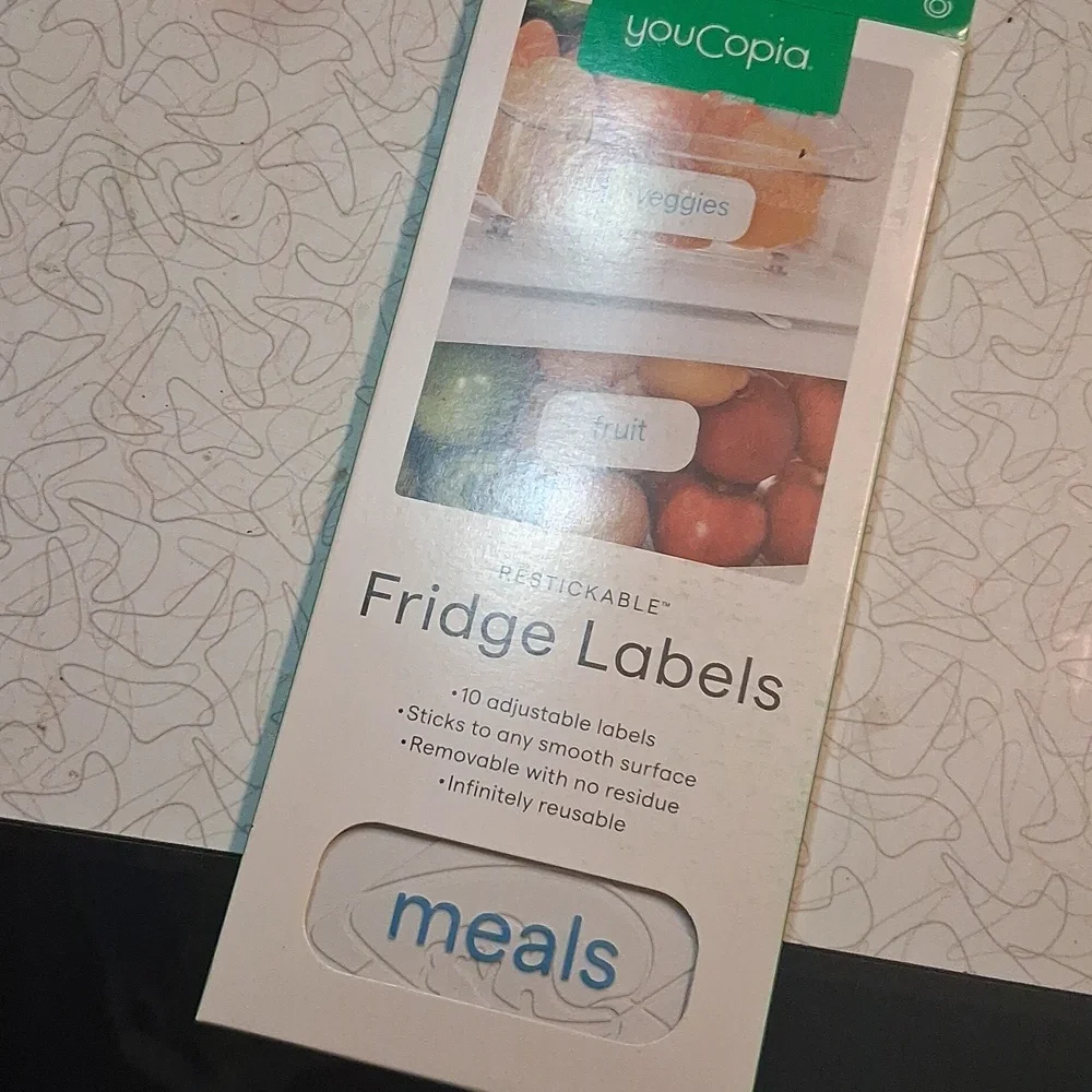 Restickable Fridge Labels